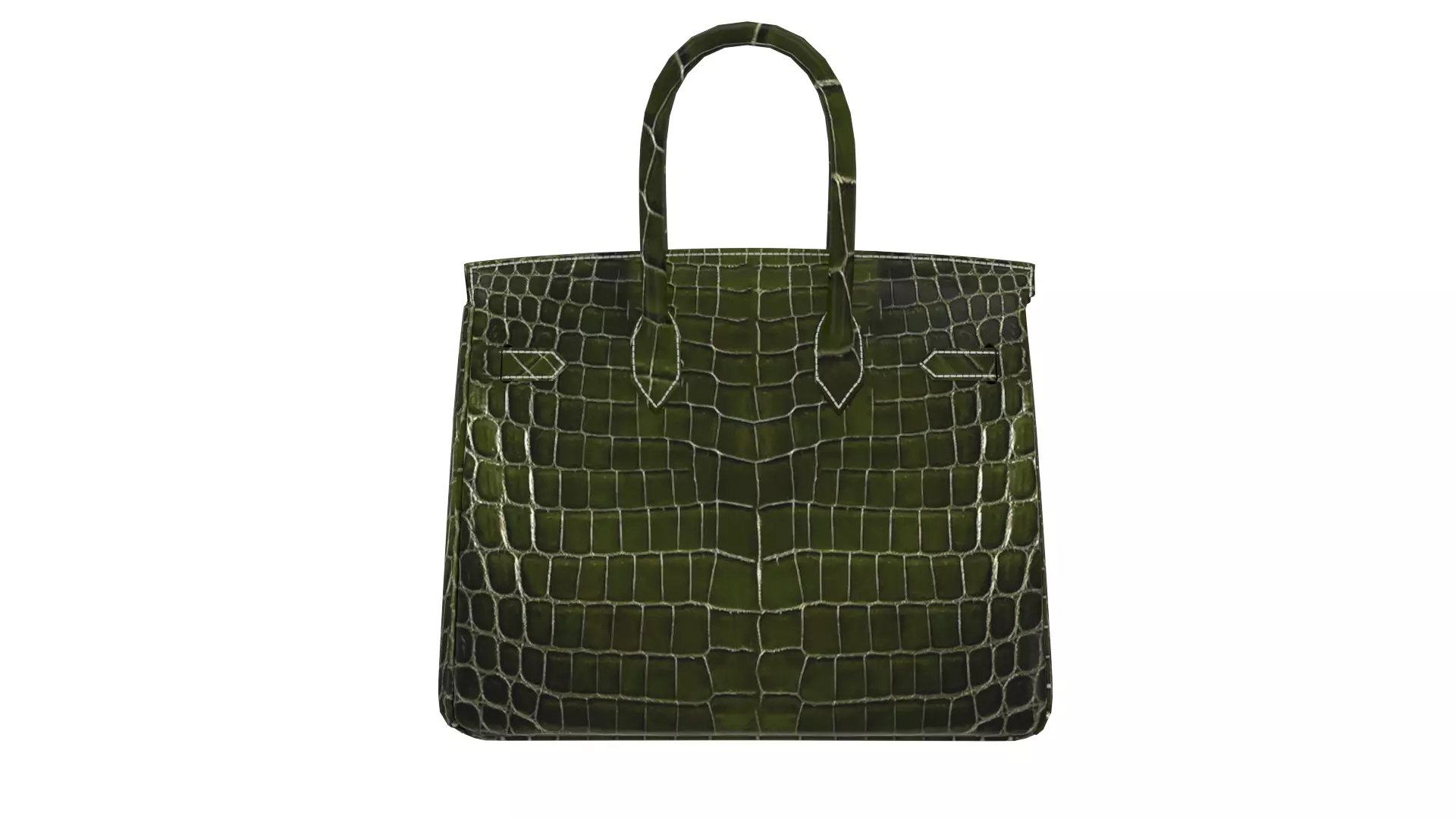 Hermes Birkin Crocodile Moss Green 3D Model Low-poly 3D model_14