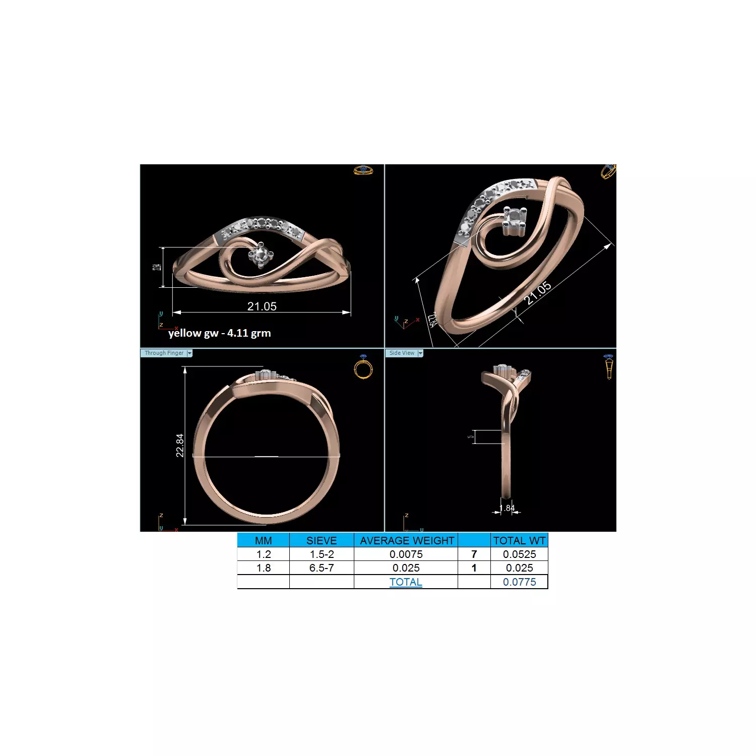  Women Ring Render 3dm STL MTL SLC JCD OBJ FBX Details 3D print model_9