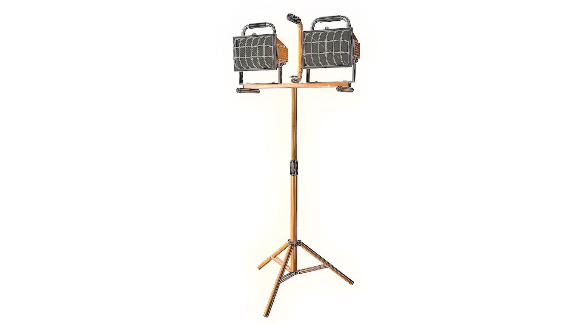 Work Light Tripod Low poly Low-poly 3D model_8