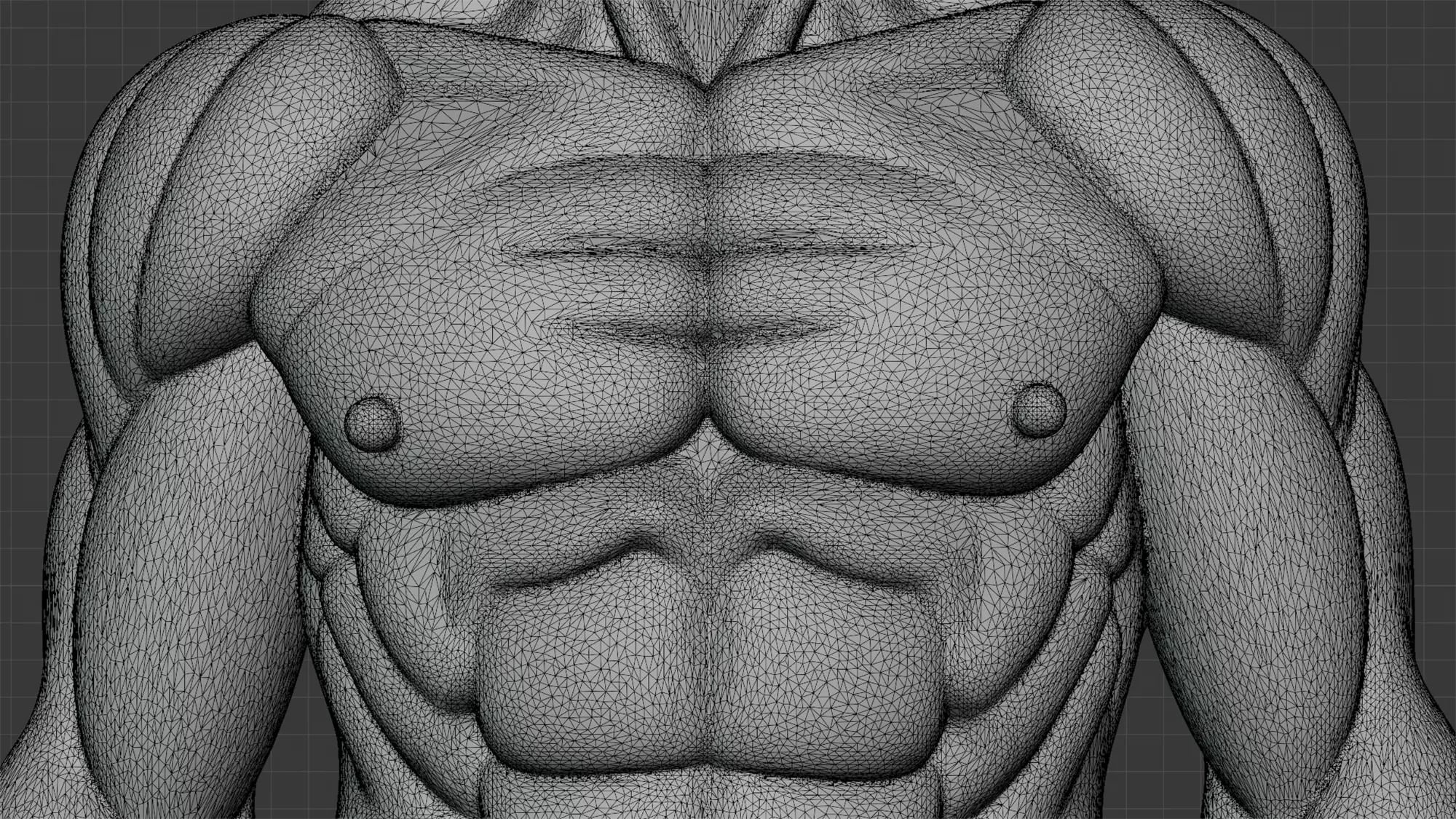 Heroic Male Torso Statue Classical 3D Print Sculpture 3D print model_8