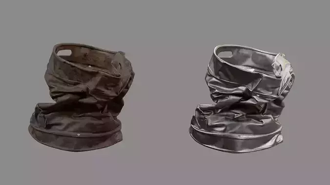 Crushed Keg 05 3D model 3