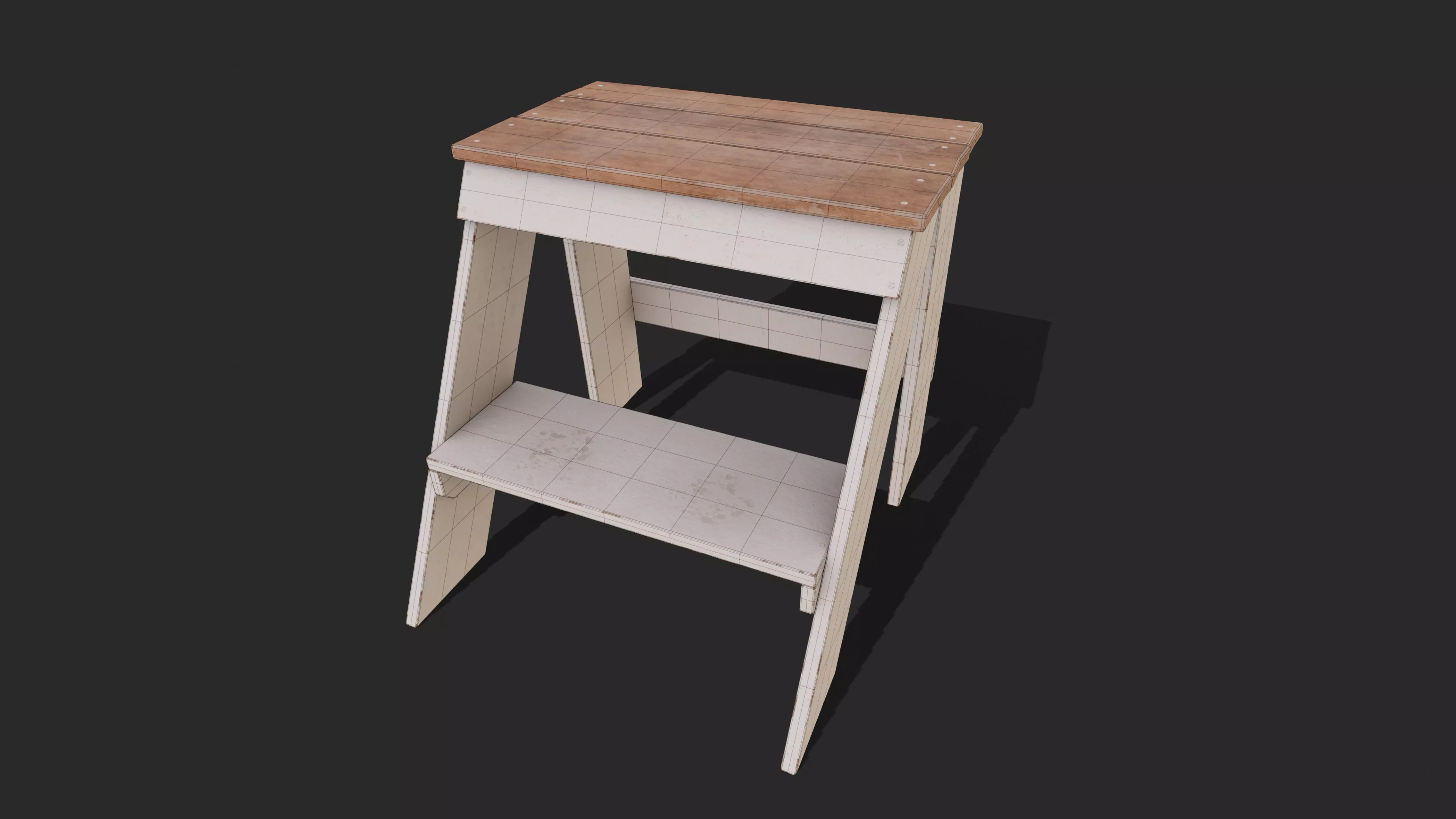 Step Stool Free low-poly 3D model_7