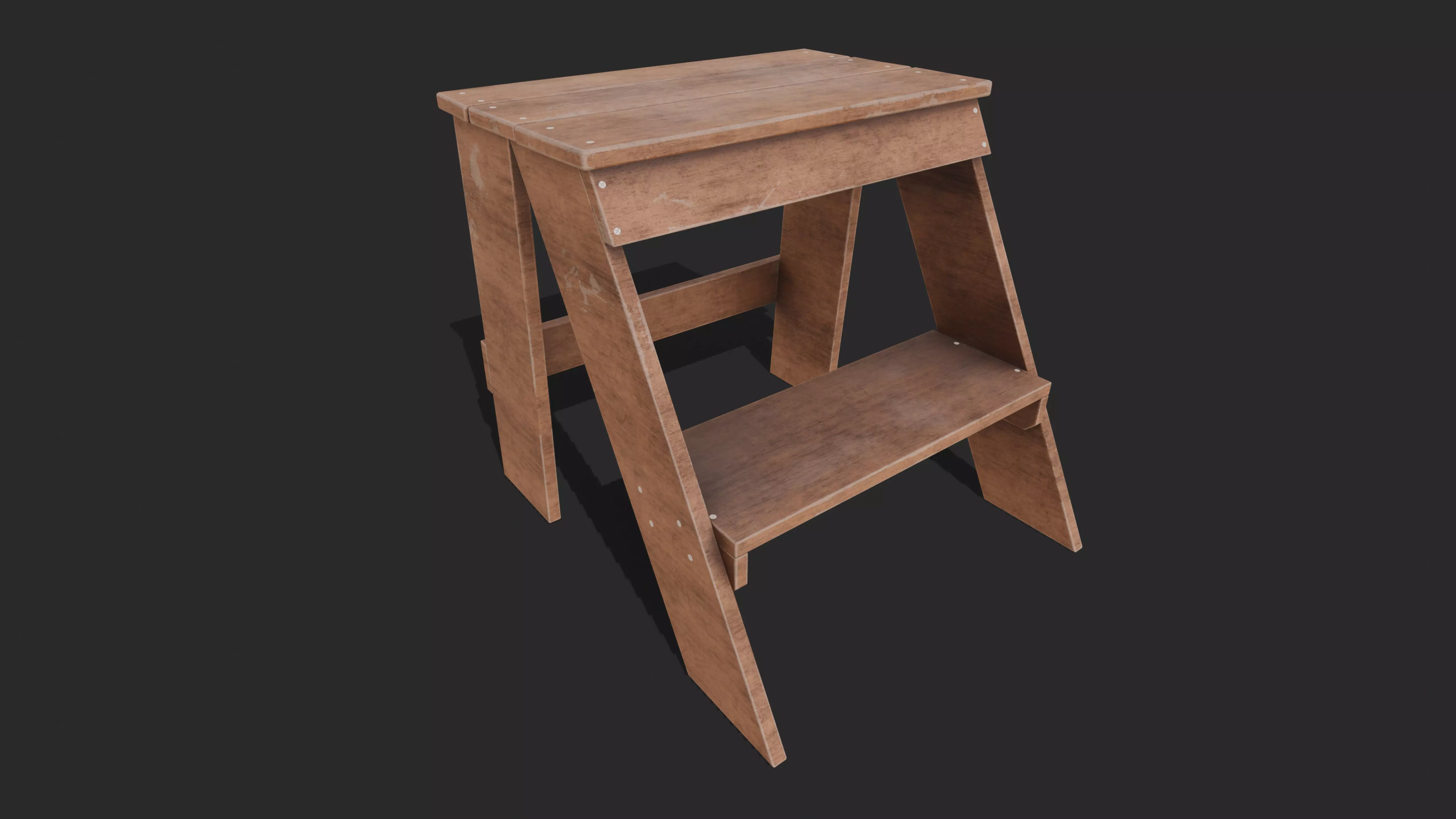 Step Stool Free low-poly 3D model_4