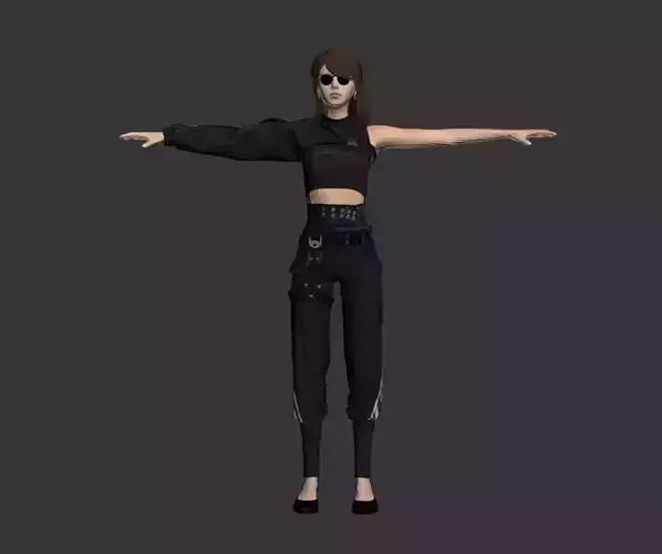 Tactical Stealth Female Avatar 3D model