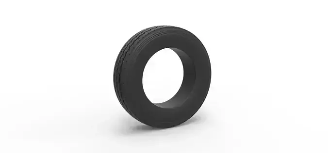 Semi truck tire 13 Scale 1 to 25 3D print model