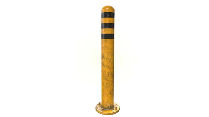 Bollard Barrier Low poly Low-poly 3D model