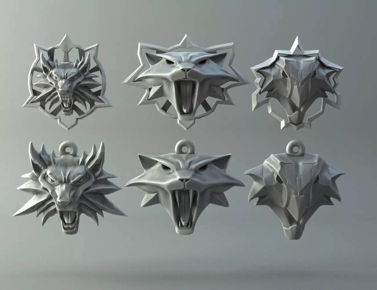 Witcher amulet grif Free 3D print model