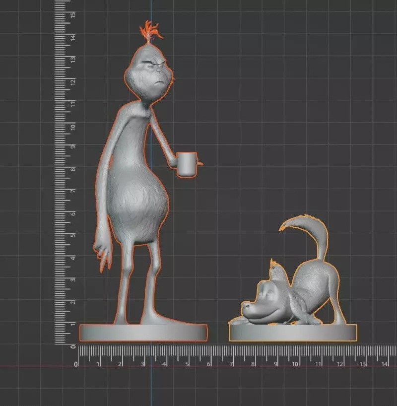 The Grinch and Max - 3D Printable Christmas Set   3D print model_7