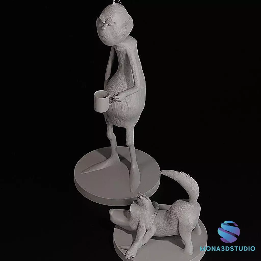 The Grinch and Max - 3D Printable Christmas Set   3D print model_6
