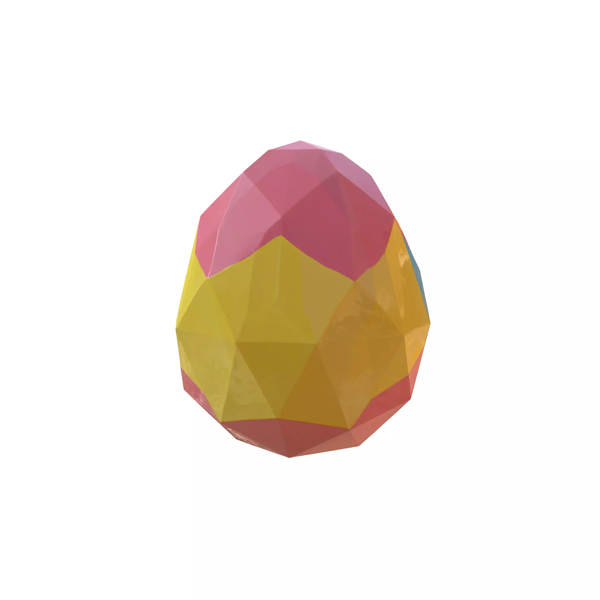 Pastel blue yellow easter eggs 3d model Low-poly 3D model_3