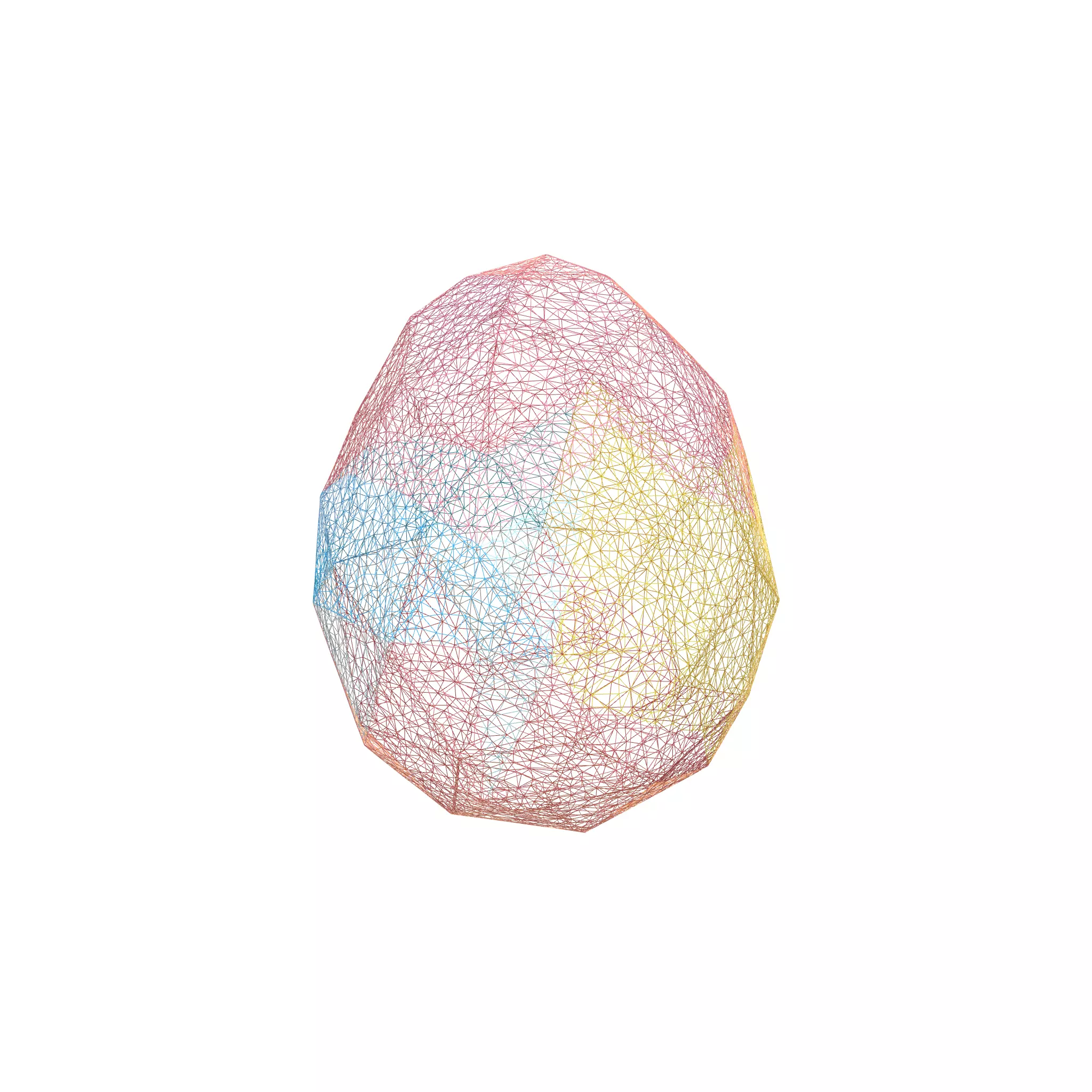 Pastel blue yellow easter eggs 3d model Low-poly 3D model_6