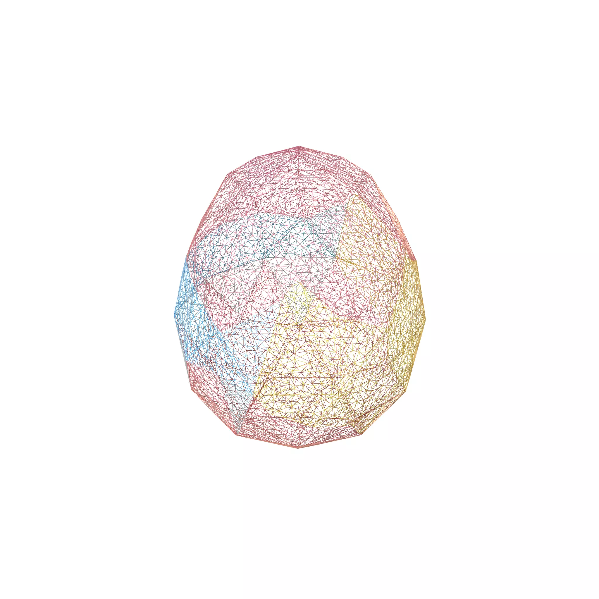 Pastel blue yellow easter eggs 3d model Low-poly 3D model_9