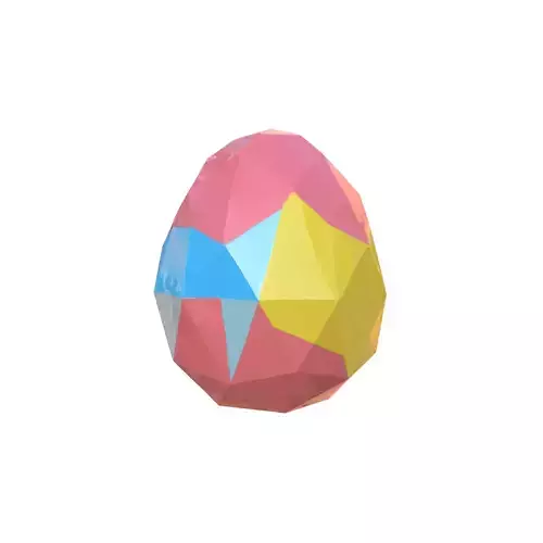 Pastel blue yellow easter eggs 3d model