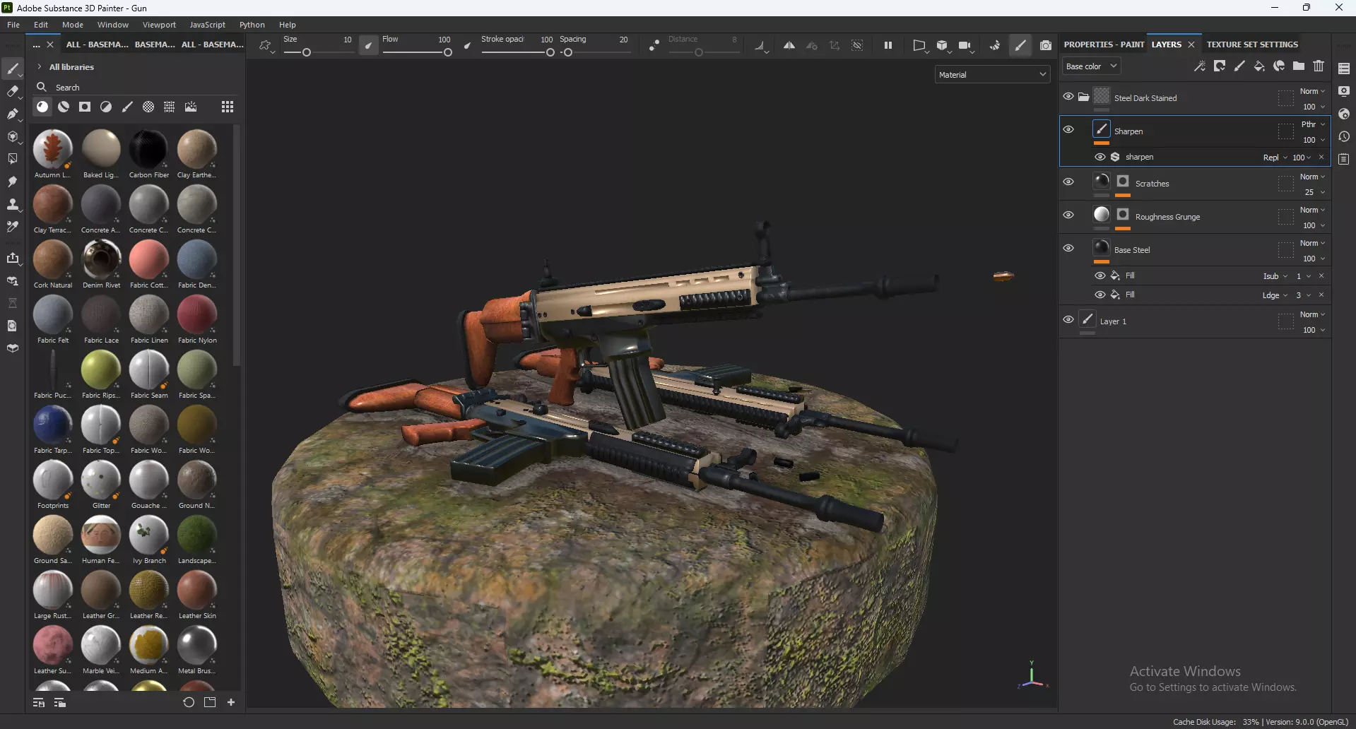 Realistic Assault Rifle Low-poly 3D model_21