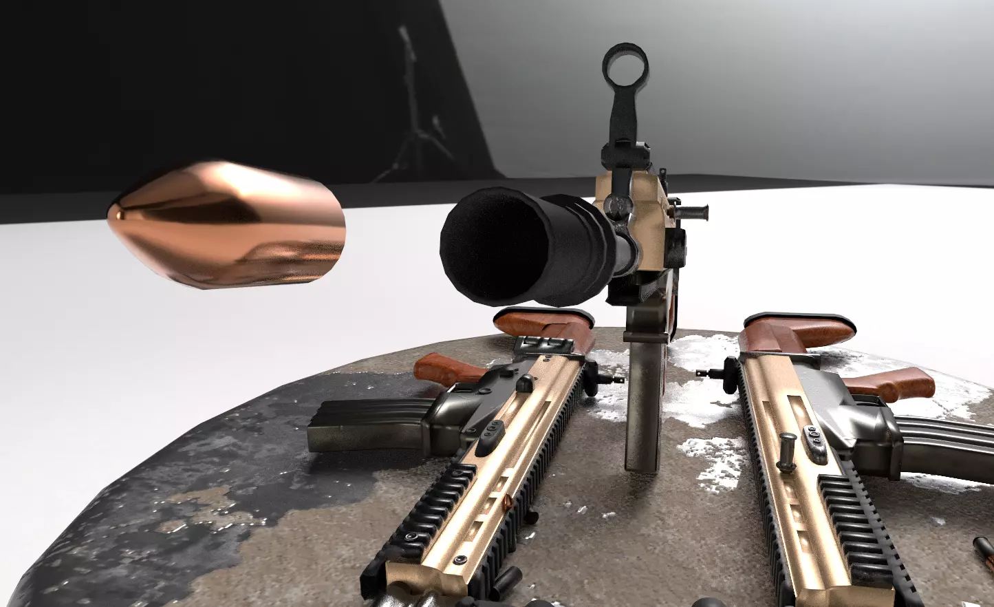 Realistic Assault Rifle Low-poly 3D model_17