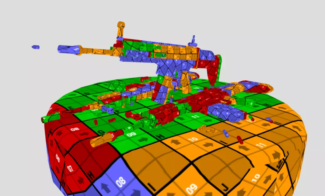 Realistic Assault Rifle Low-poly 3D model_23