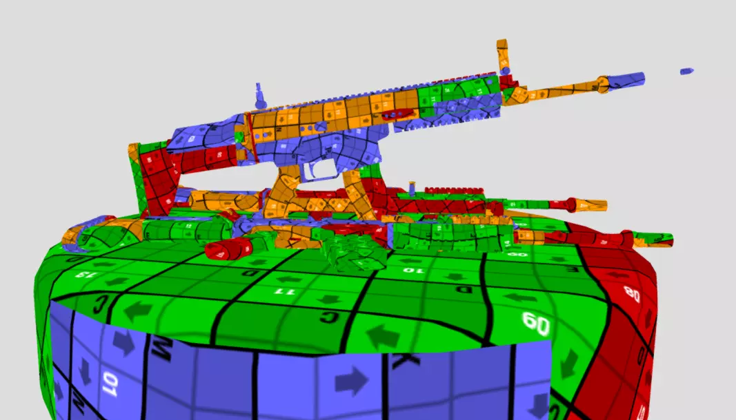 Realistic Assault Rifle Low-poly 3D model_22