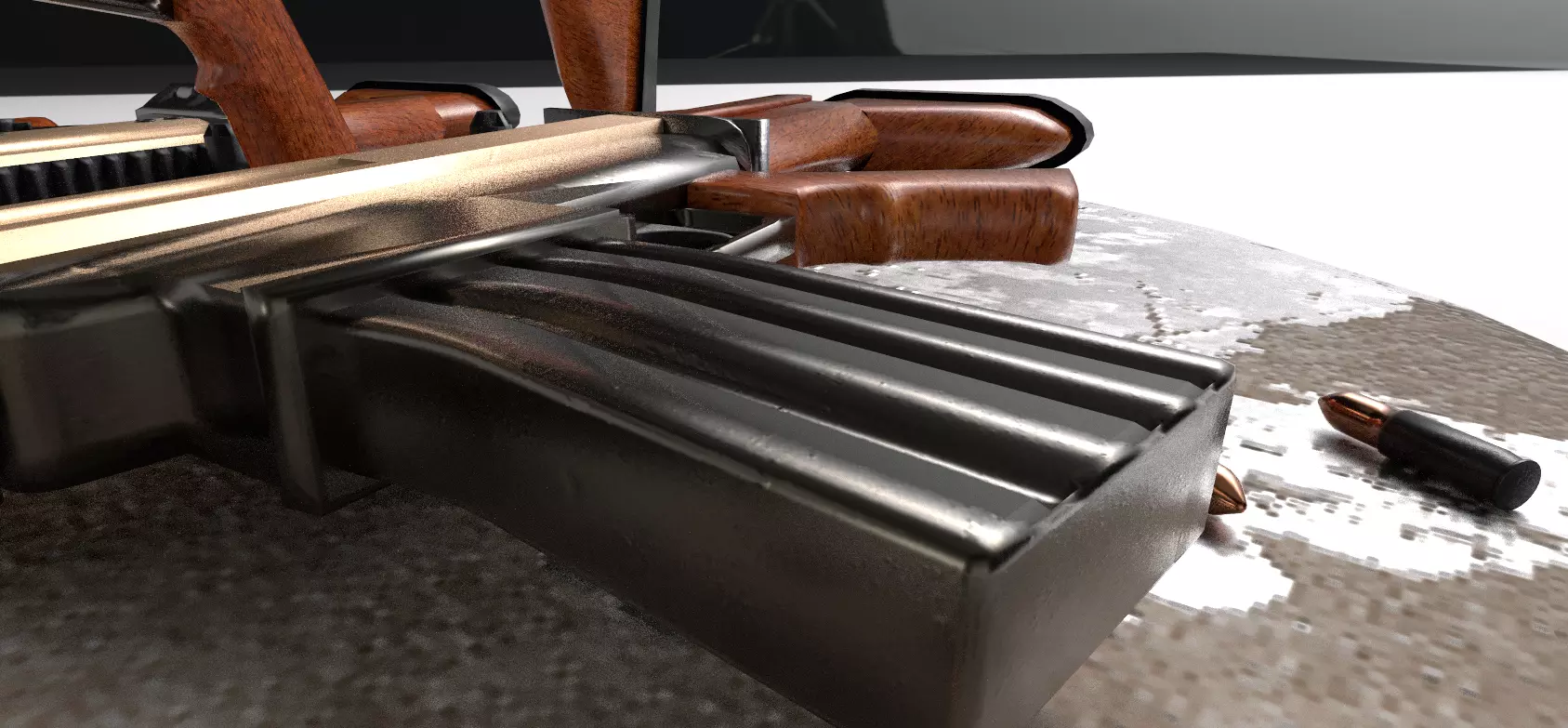 Realistic Assault Rifle Low-poly 3D model_6