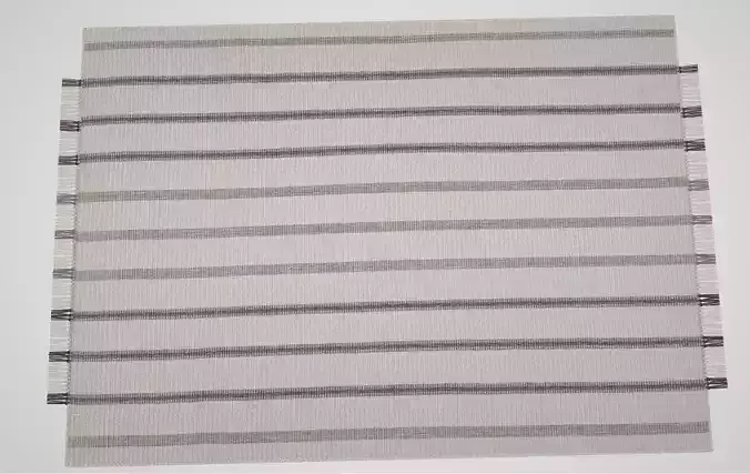 BLACK Striped Cotton Polyester Throws Low-poly 3D model