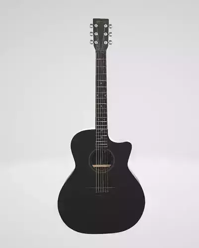 Acoustic Guitar Martin Low-poly 3D model