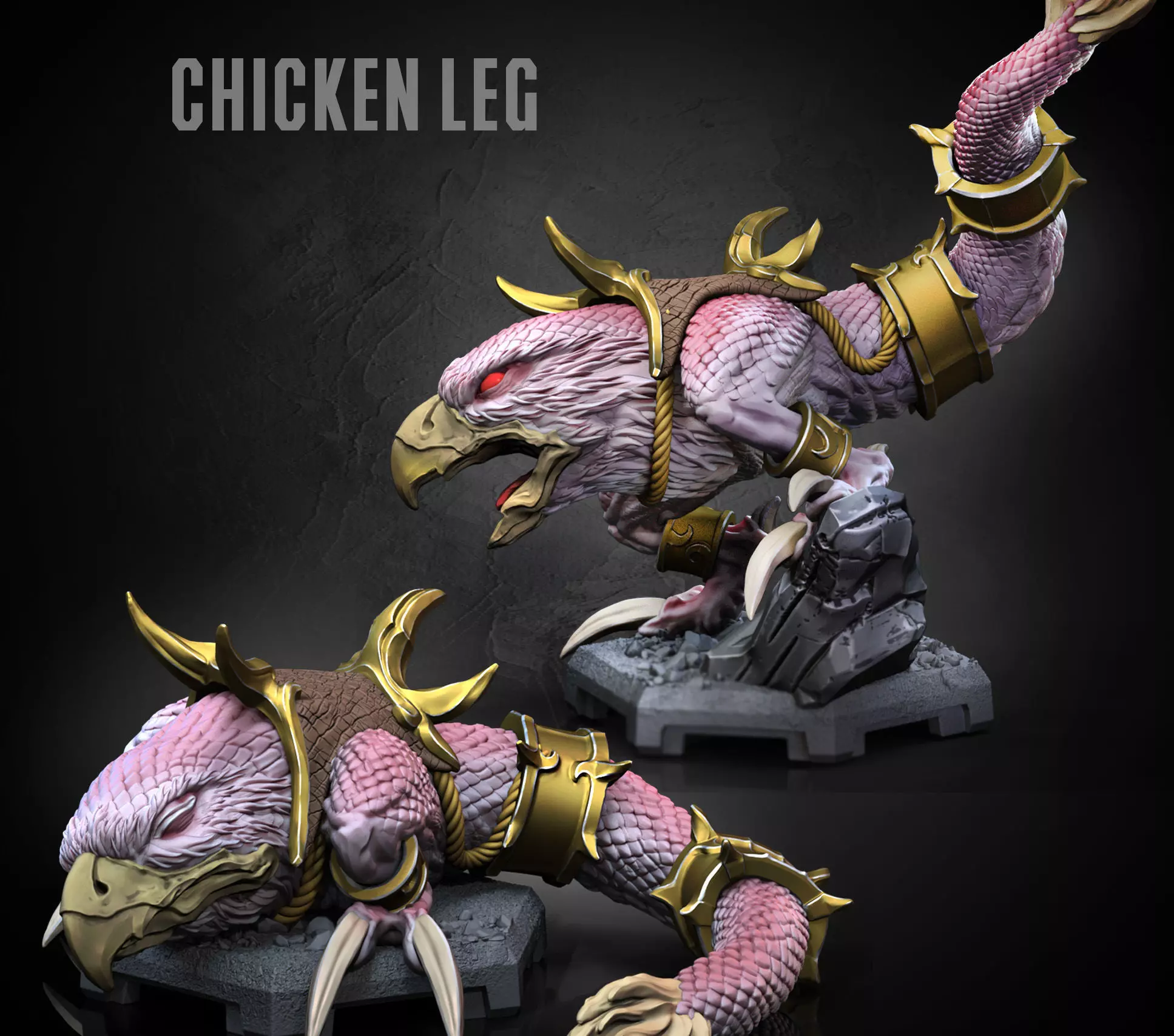 Chicken Leg 3D print model_7