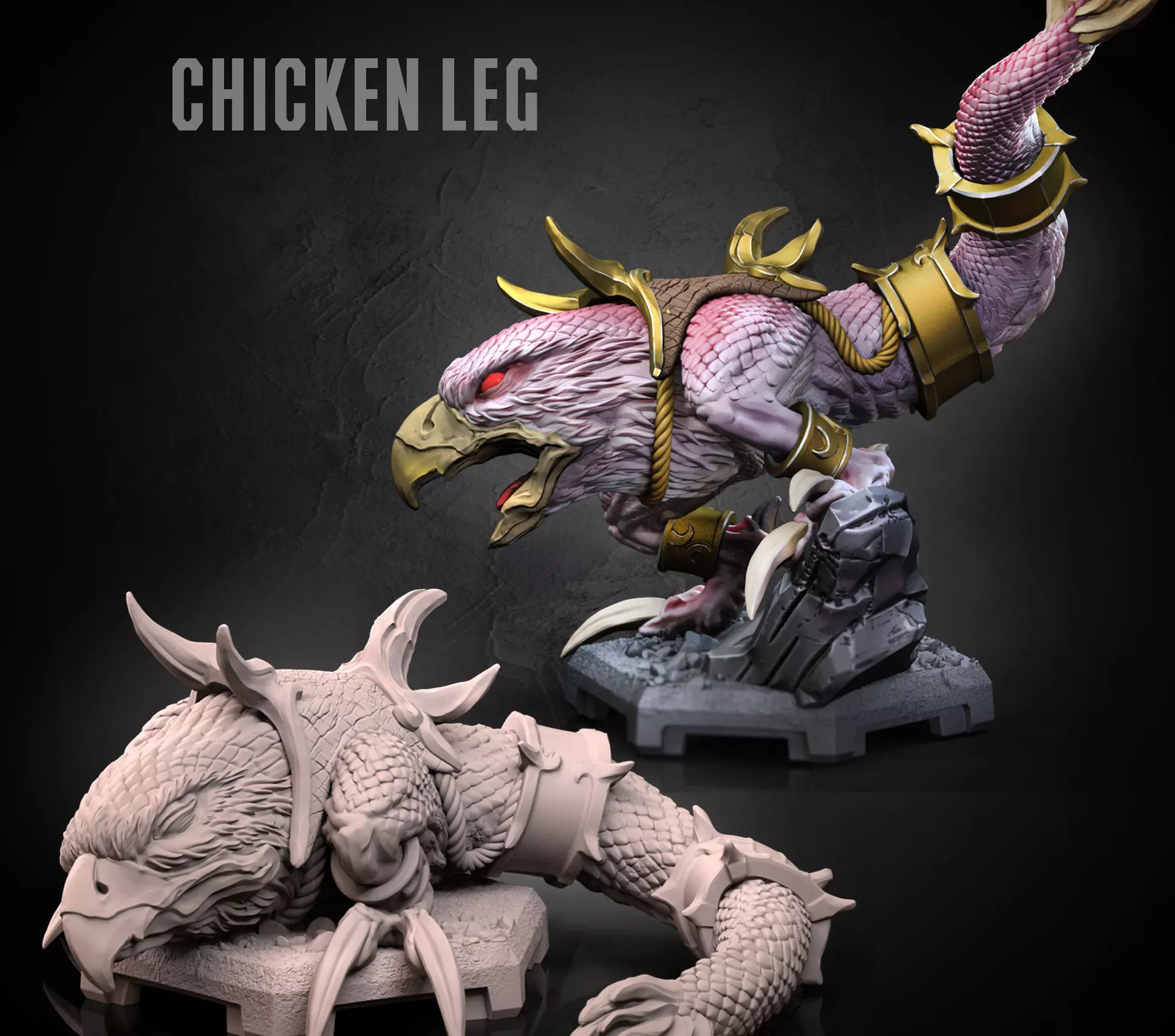 Chicken Leg 3D print model_2