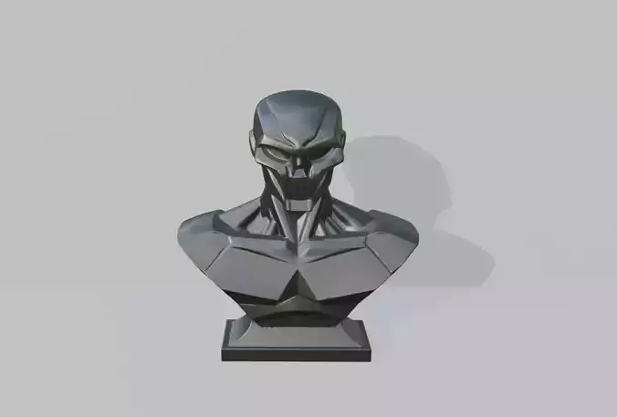 Skeleform Display Bust - 3D Printable Sculpture