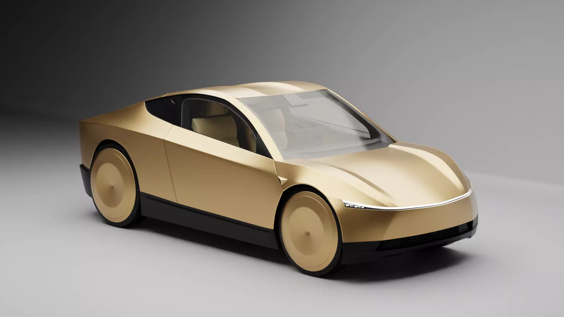 Tesla Robotaxi concept 2024 Low-poly 3D model
