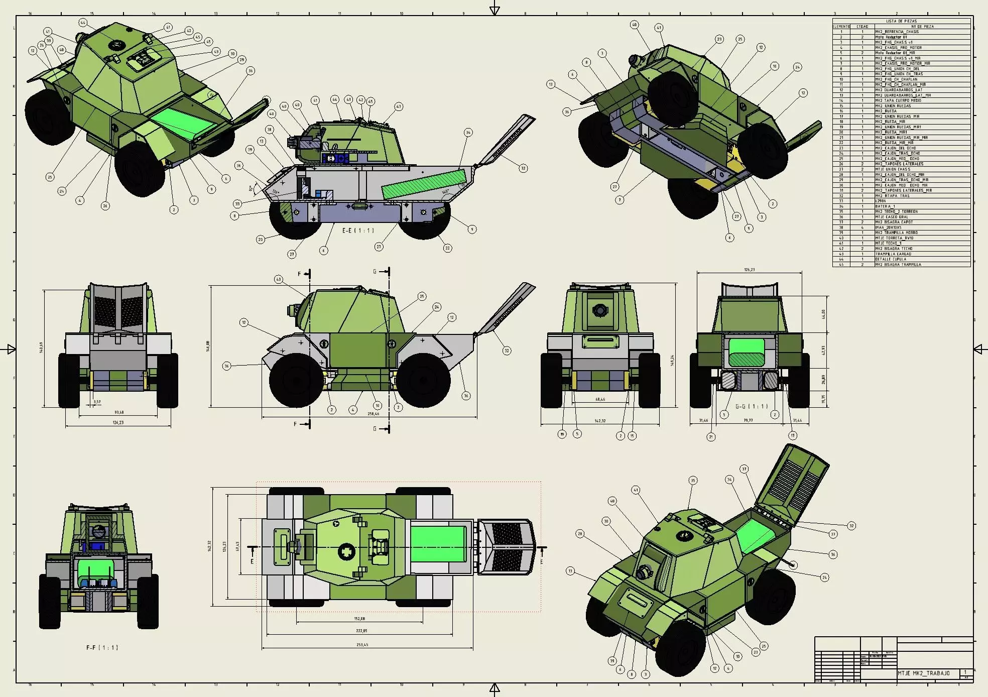 VEHICULO  SCOUT RC  CON ESP32 CAM 3D print model_2