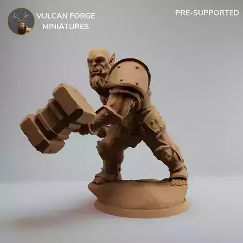 Orc Warrior with Hammer Heavy Orc Warrior 3D print model
