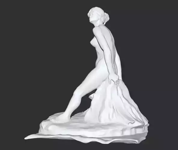 Greek Woman Statue  3D Print-Ready STL Classical Figurine