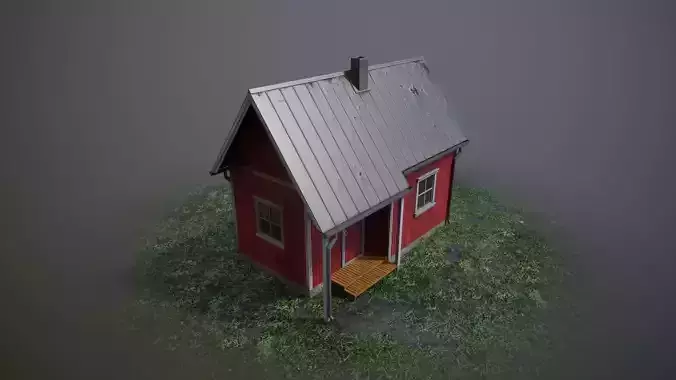 Scandinavian red cabin