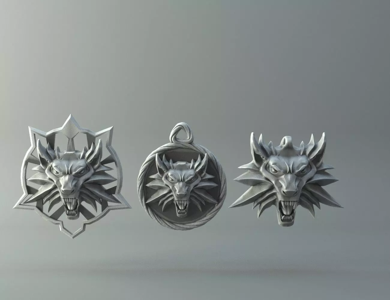 Witcher wolf collection Free 3D print model