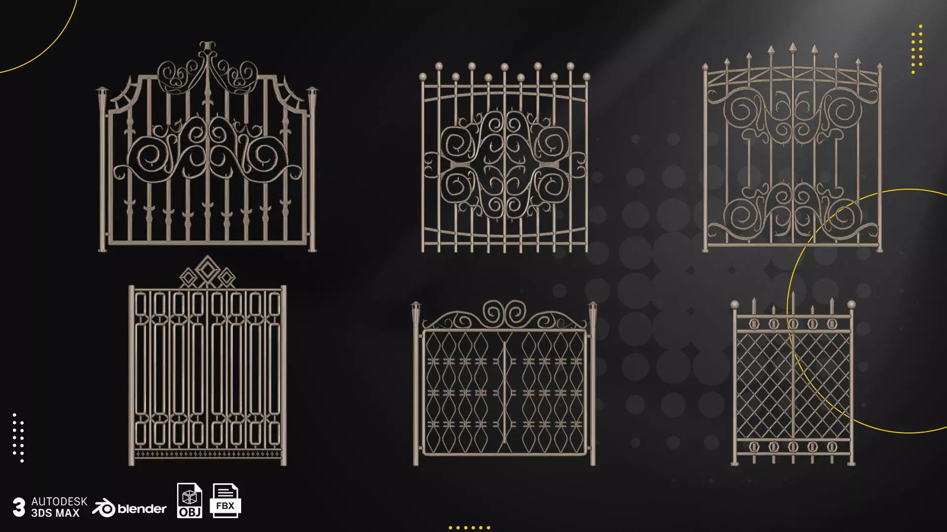 Gothic Window Pack Low-poly 3D model_5