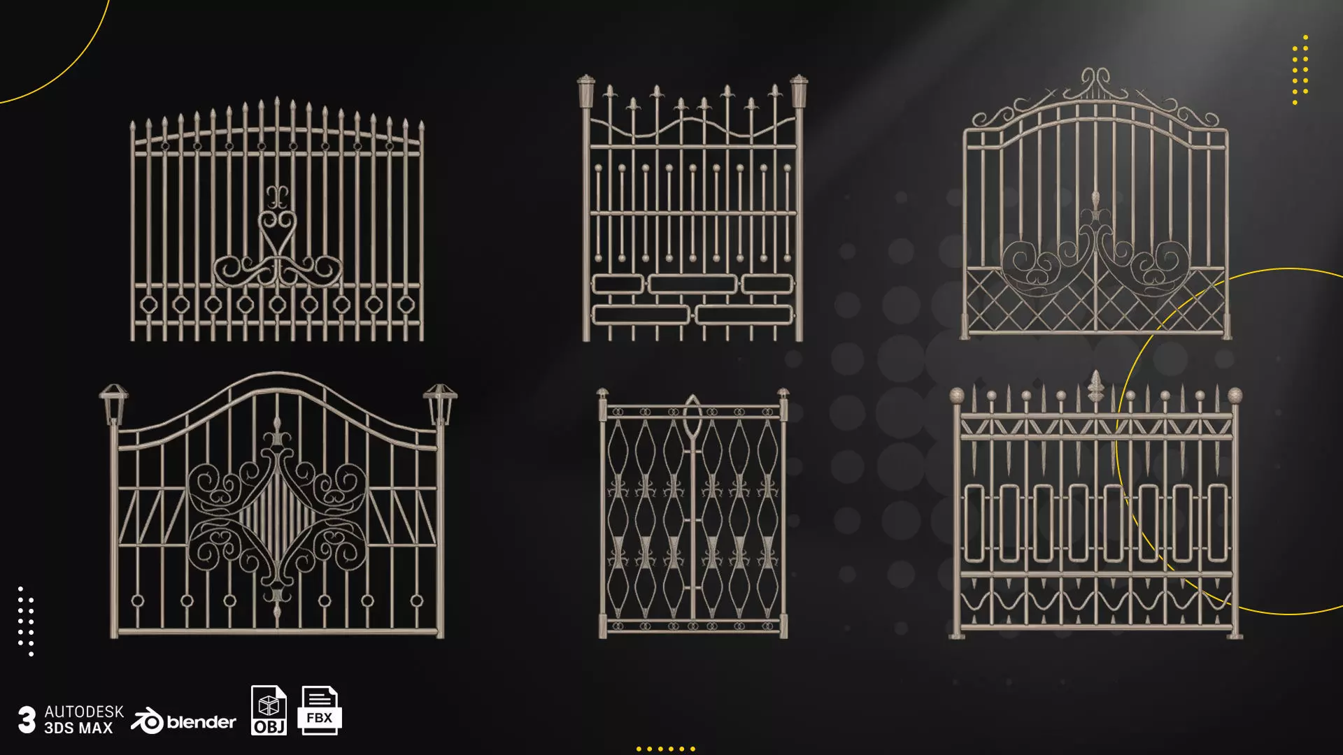 Gothic Window Pack Low-poly 3D model_3