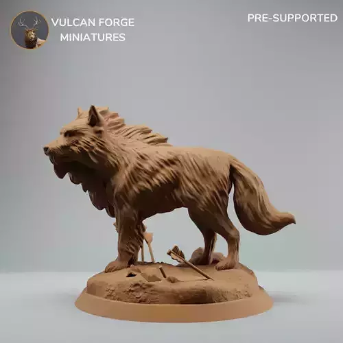 Dire Wolf Giant Fantasy Wolf  Supported
