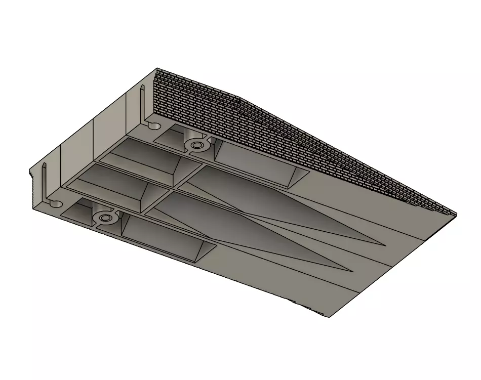 Model Railway Straight Island Platform Brick Base multi Widths 3D print model_15
