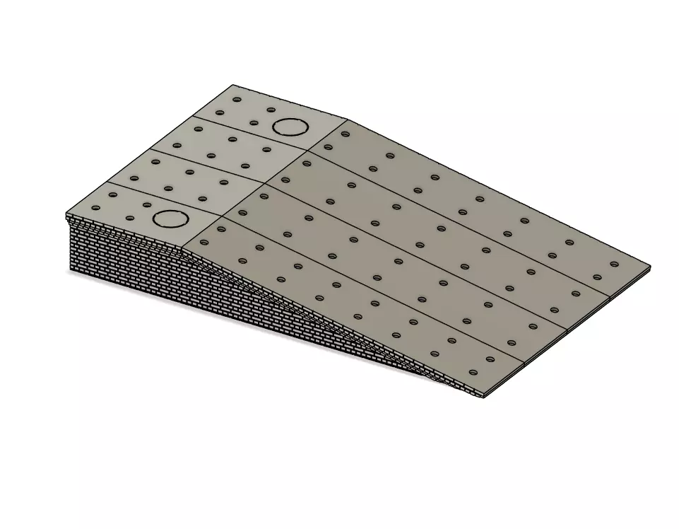 Model Railway Straight Island Platform Brick Base multi Widths 3D print model_14