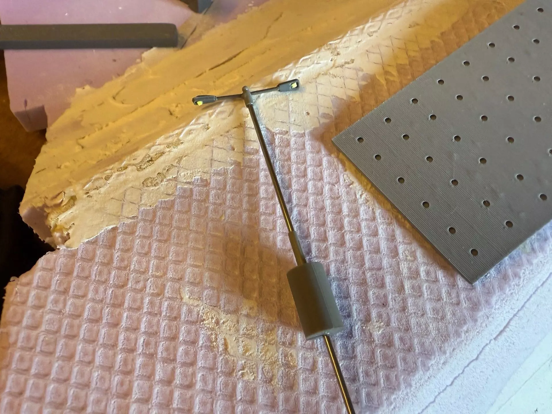 Model Railway Straight Island Platform Brick Base multi Widths 3D print model_22