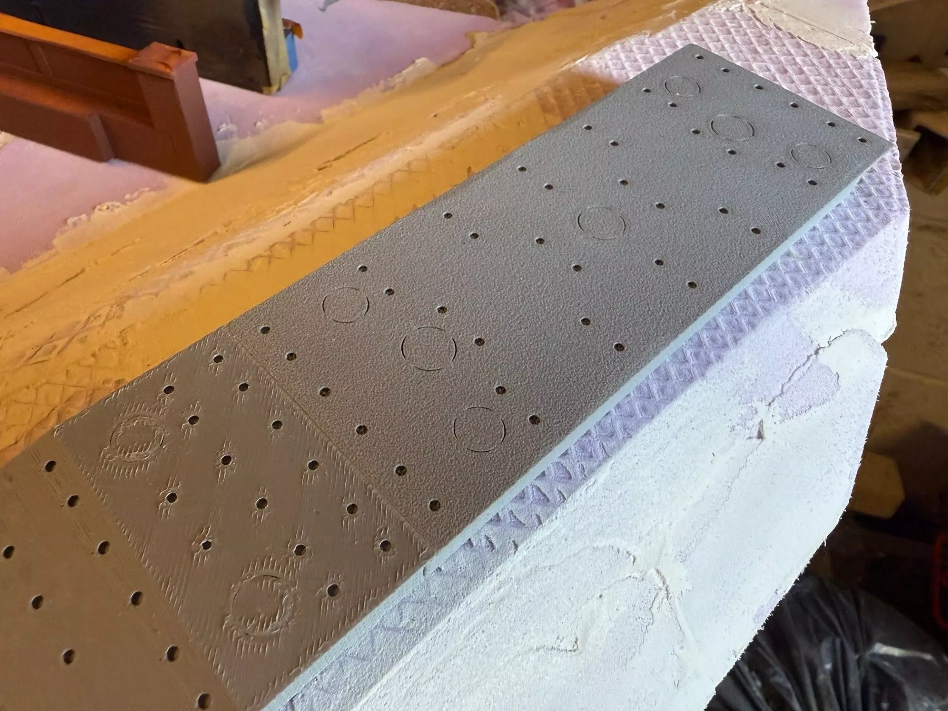 Model Railway Straight Island Platform Brick Base multi Widths 3D print model_23