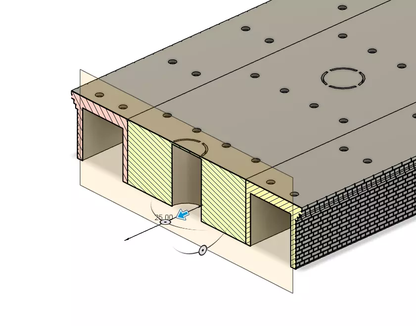 Model Railway Straight Island Platform Brick Base multi Widths 3D print model_18