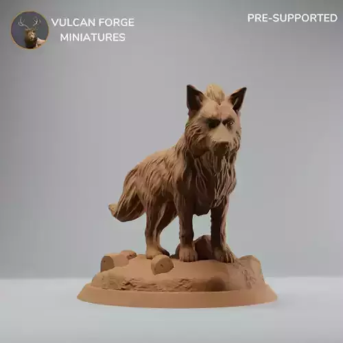 Dire Wolf Giant Fantasy Wolf Supported 3D print model