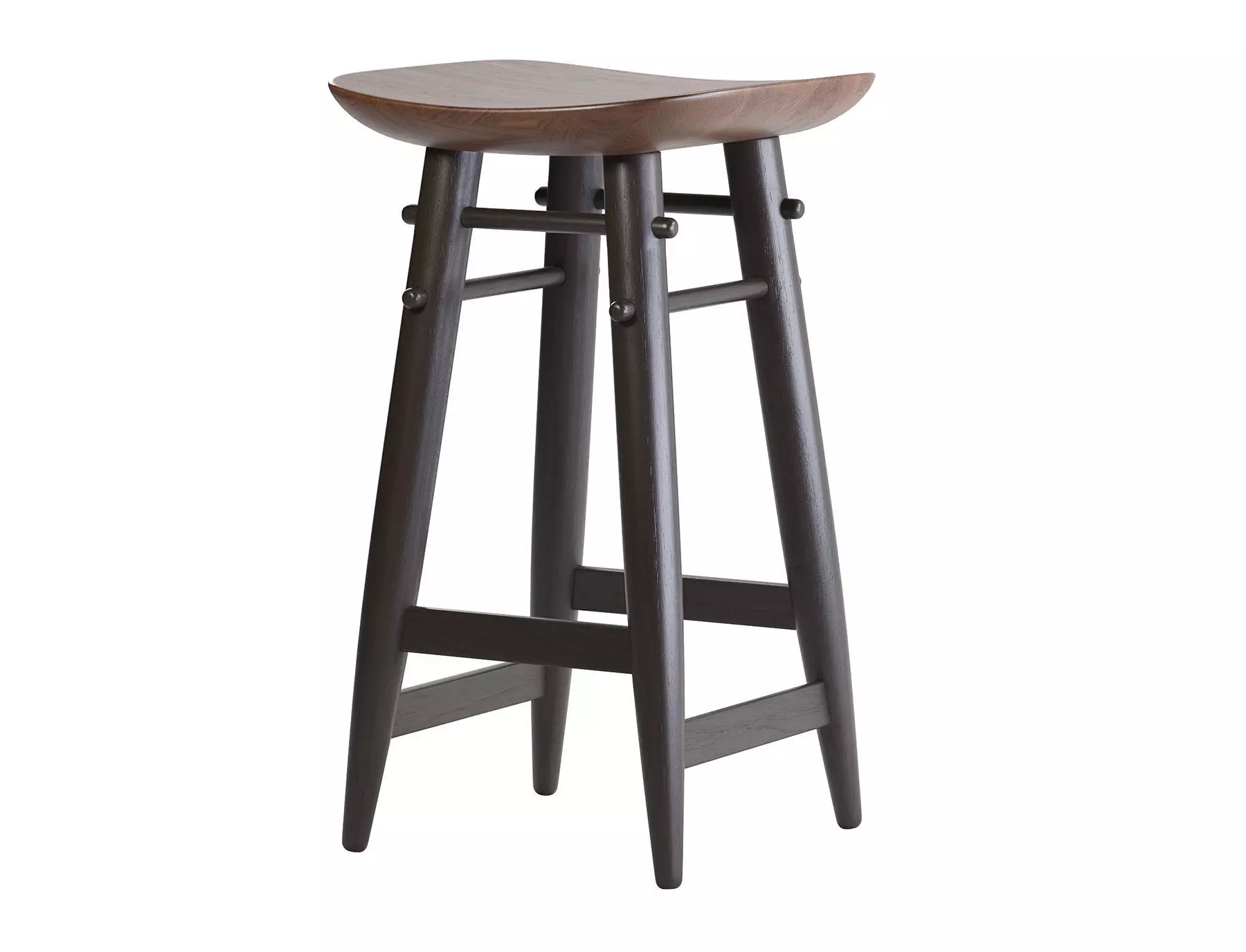 Brazilian wood bar stool 3D model