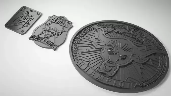 WWE Brahma Bull Championship Belt 3D print model