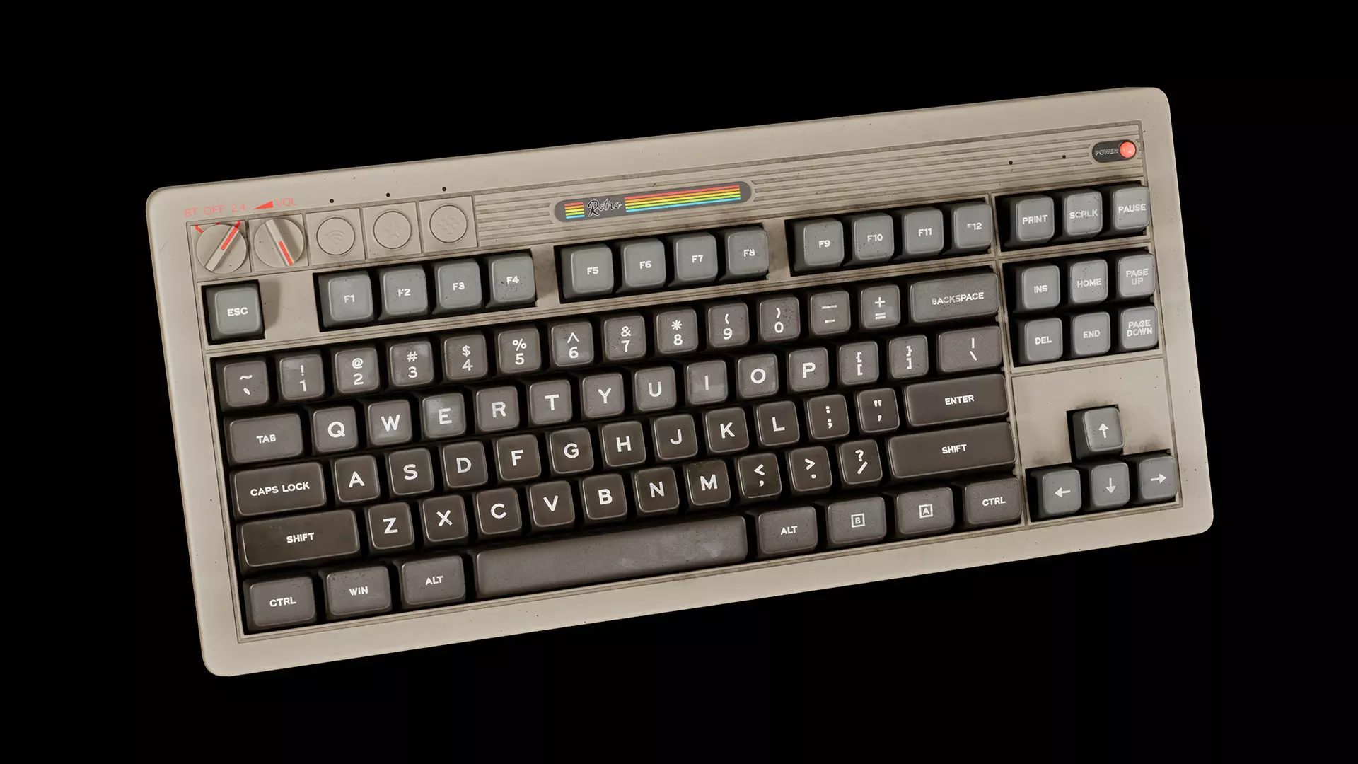 Mechanical Keyboard - Gaming Keyboard - Wireless Keyboard- RETRO Low-poly 3D model_6