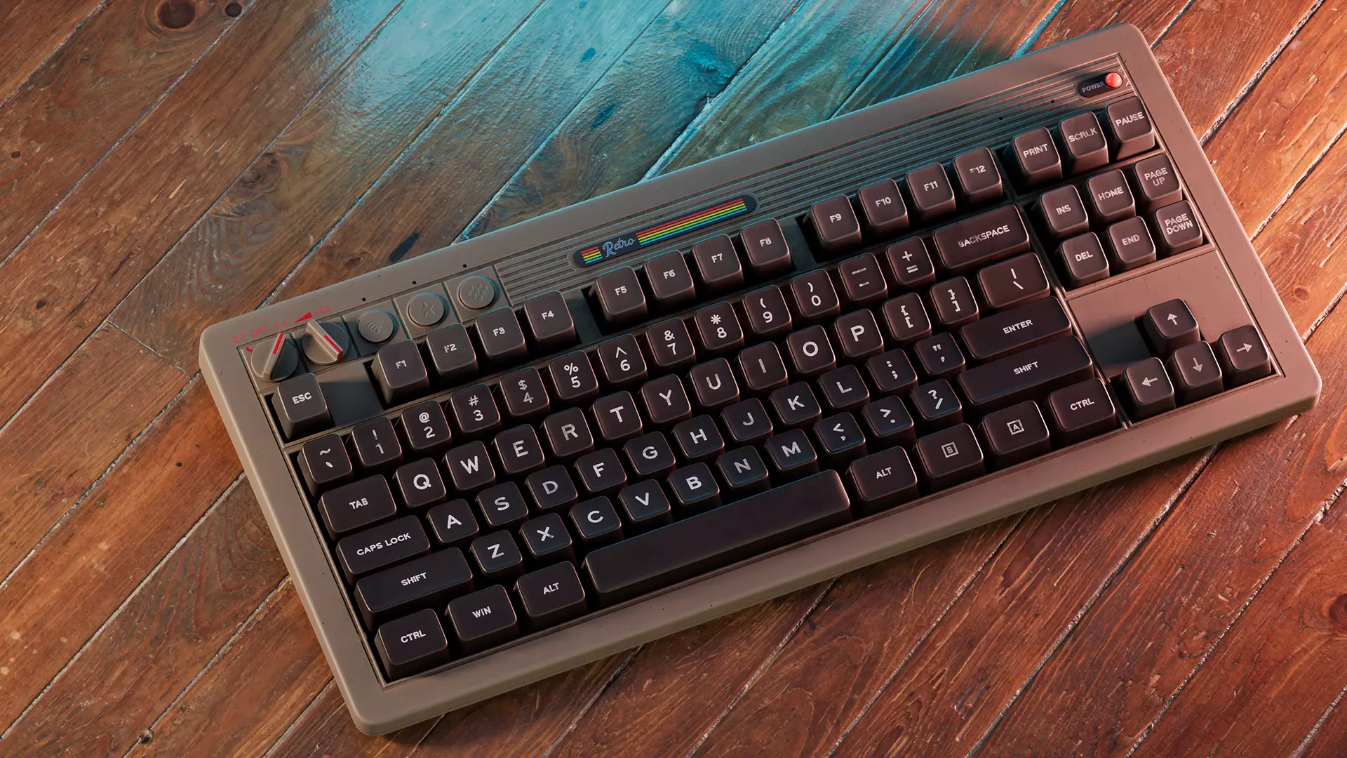 Mechanical Keyboard - Gaming Keyboard - Wireless Keyboard- RETRO Low-poly 3D model_3