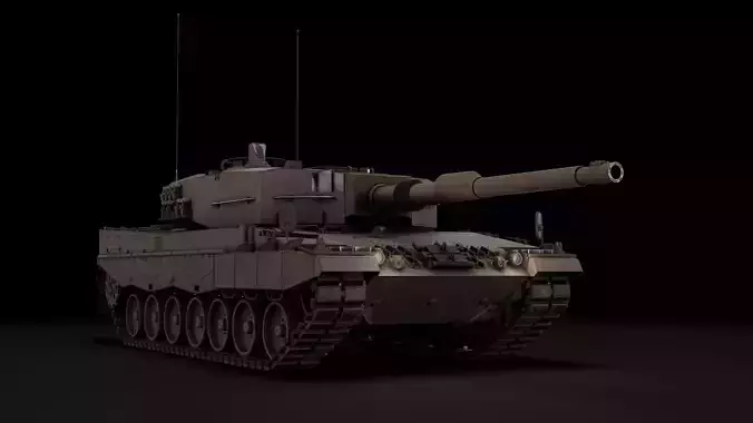 Highly Detailed Leopard 2 Tank Model
