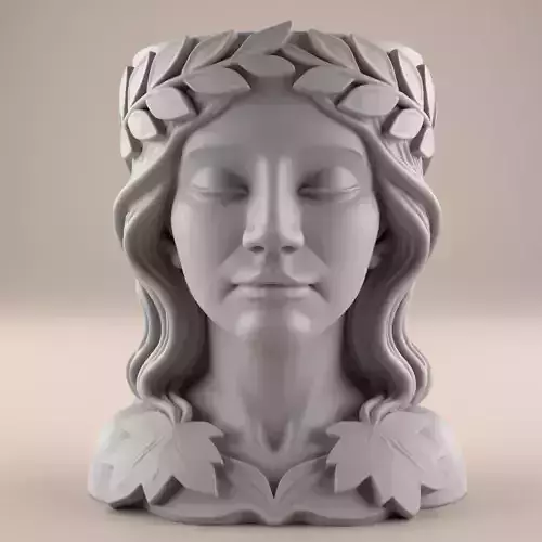 Leafy Garden Planter Elegant Desk Garden Decor 3D print model