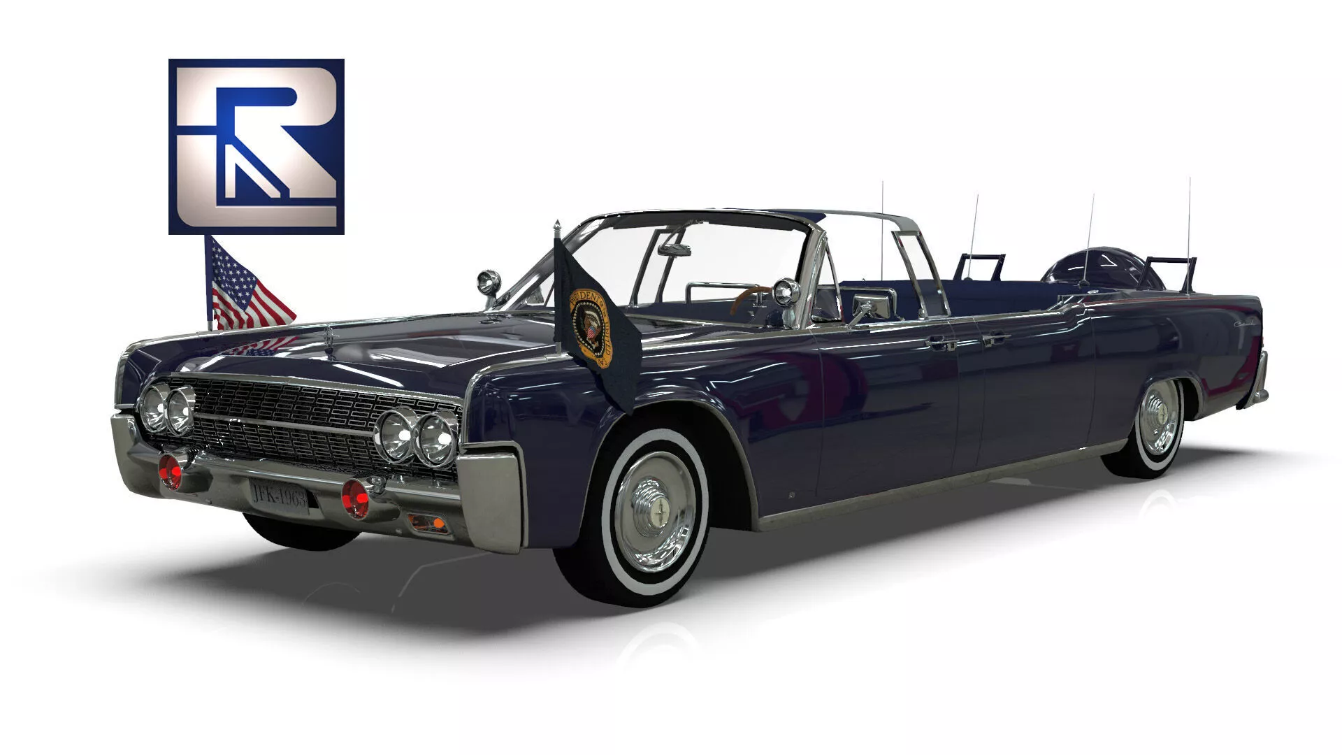 Continental X100 1962 Low-Poly 3D Model Low-poly 3D model