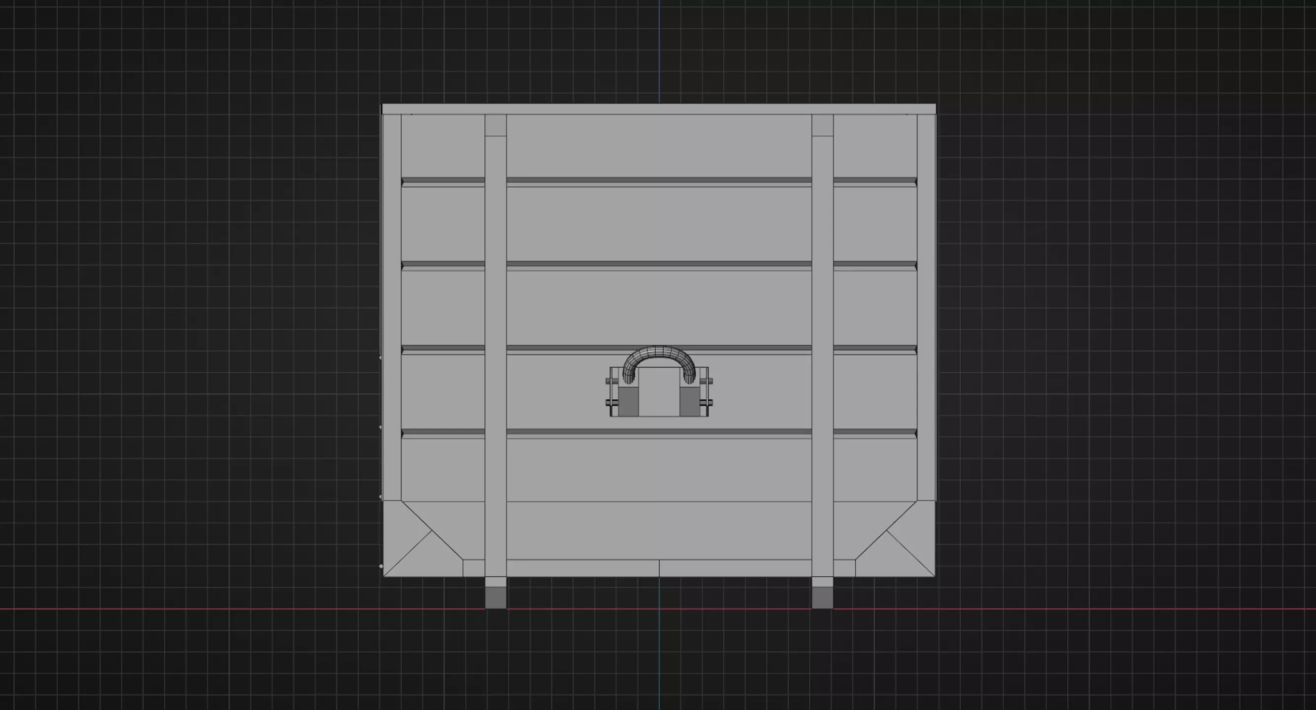 Low Poly Biffa Waste Container Big Low-poly 3D model_9